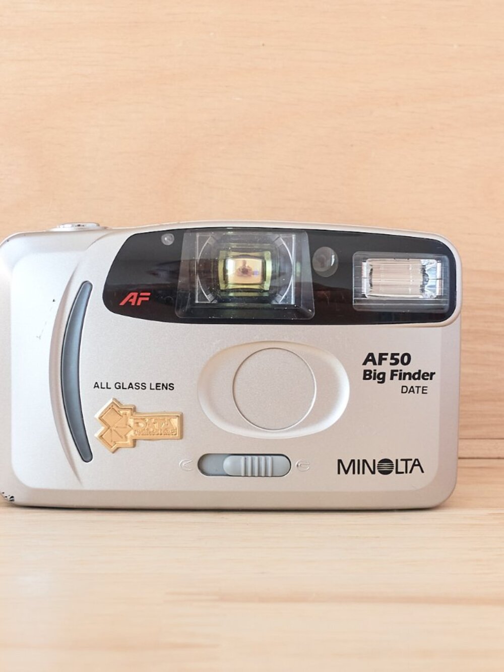 Minolta AF50 Big Finder Date 35mm Point and Shoot Film Camera Tested Working